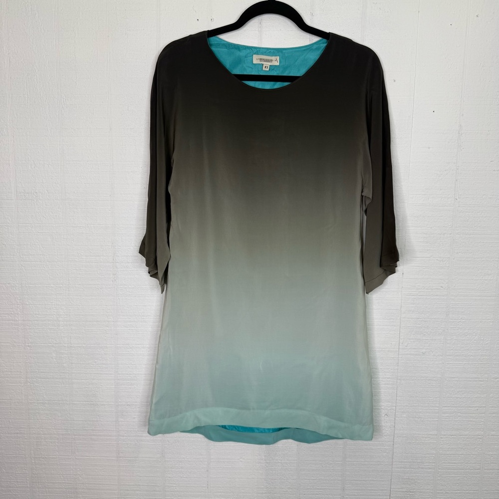 Annie Griffin 100% Silk Ombré Shift Dress Size XS